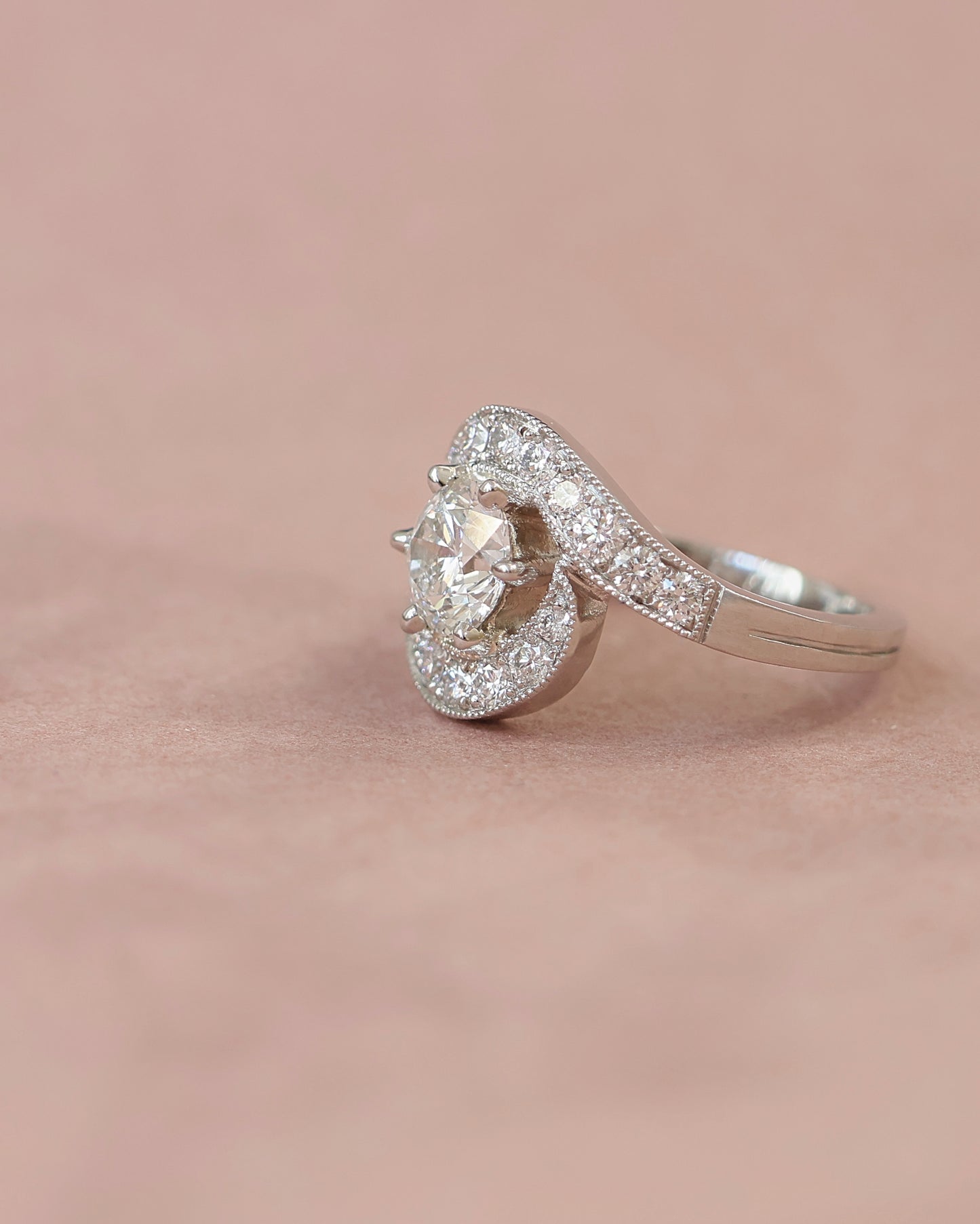 Bague Tourbillon diamant - Platine