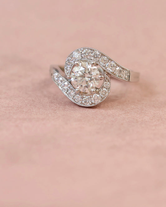Bague Tourbillon diamant - Platine