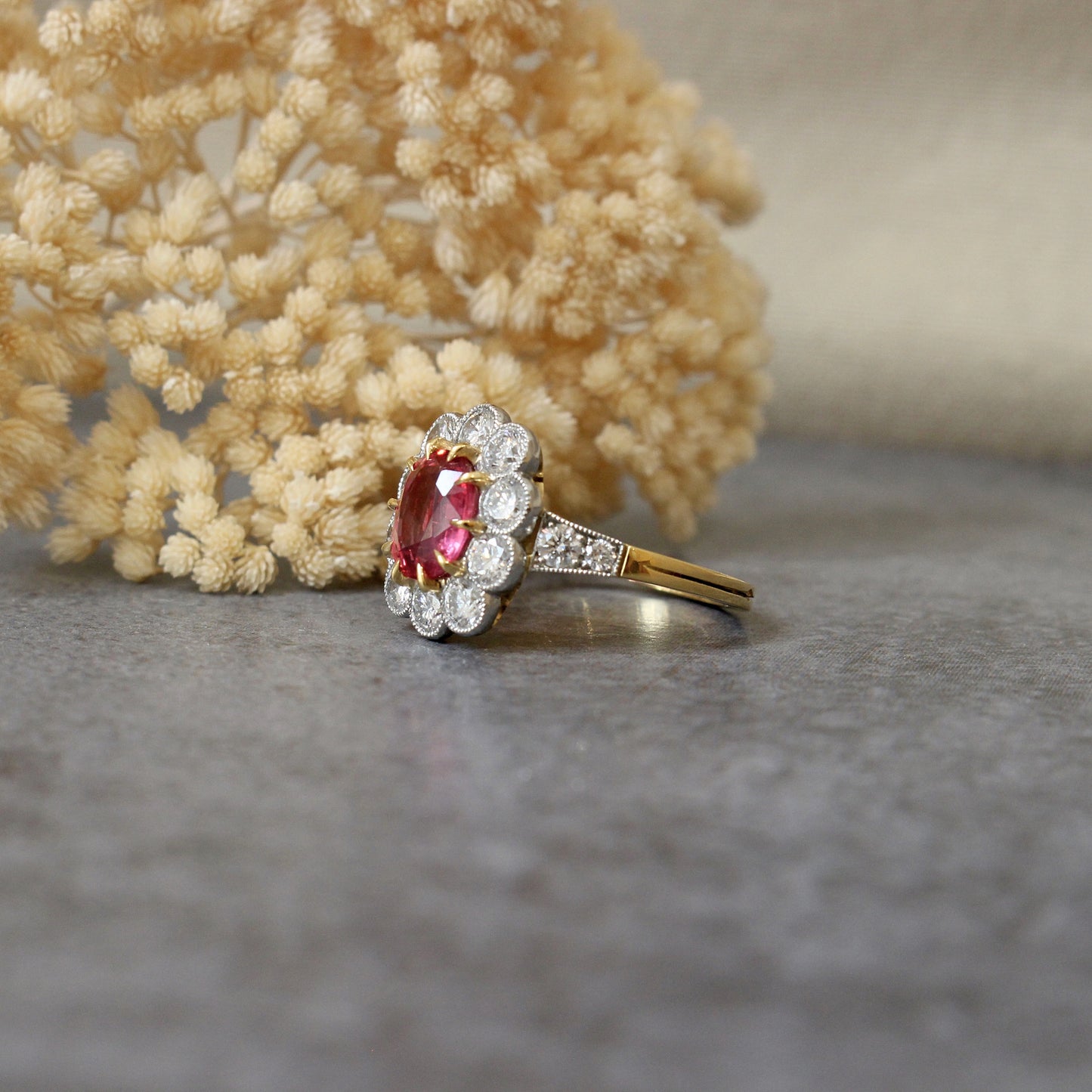 Bague Marguerite Saphir pêche