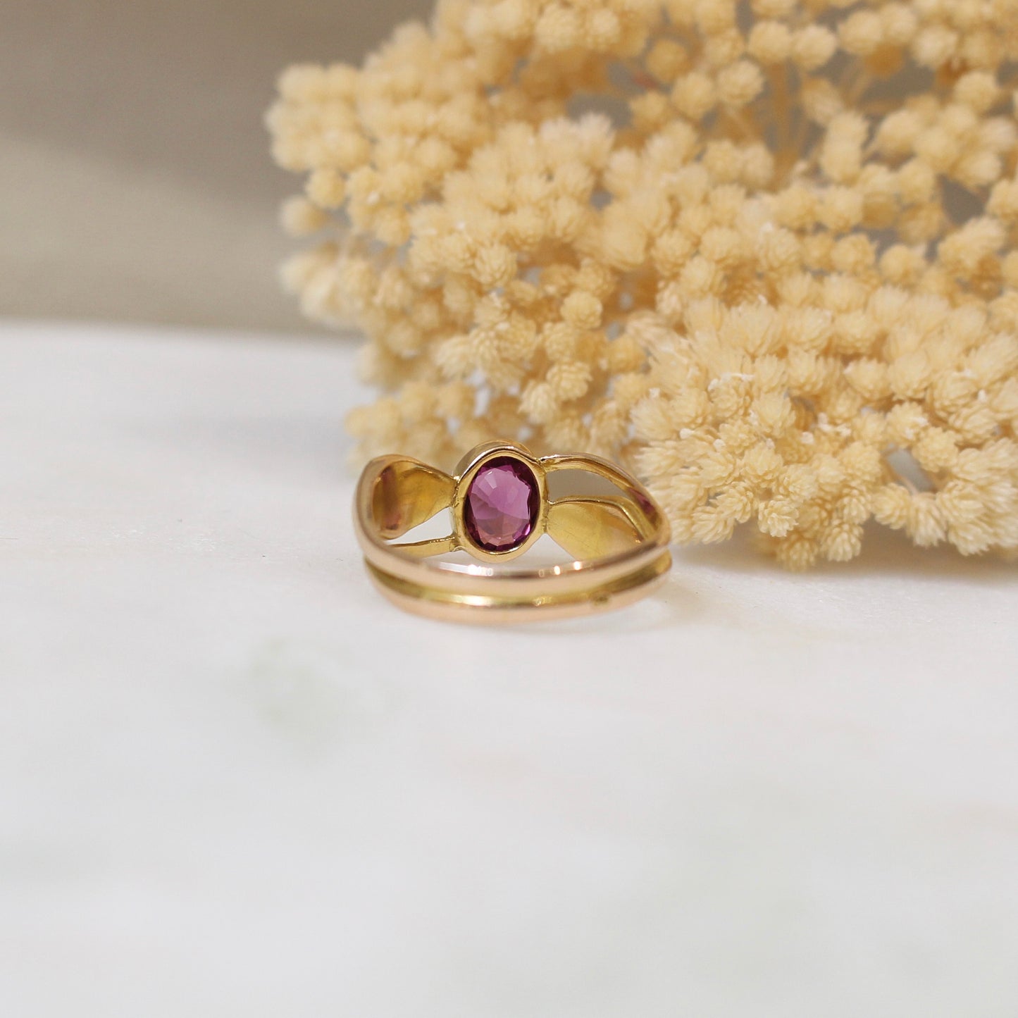 bague serpent en or jaune 18K