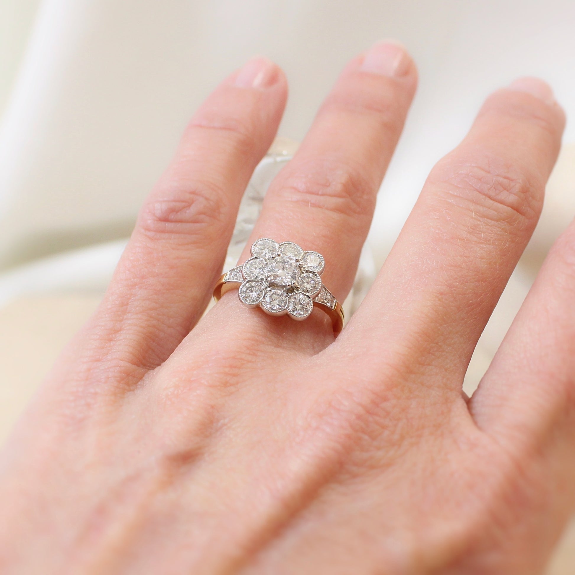 Diamond Bague Diamant Originale Bague Marguerite Diamants