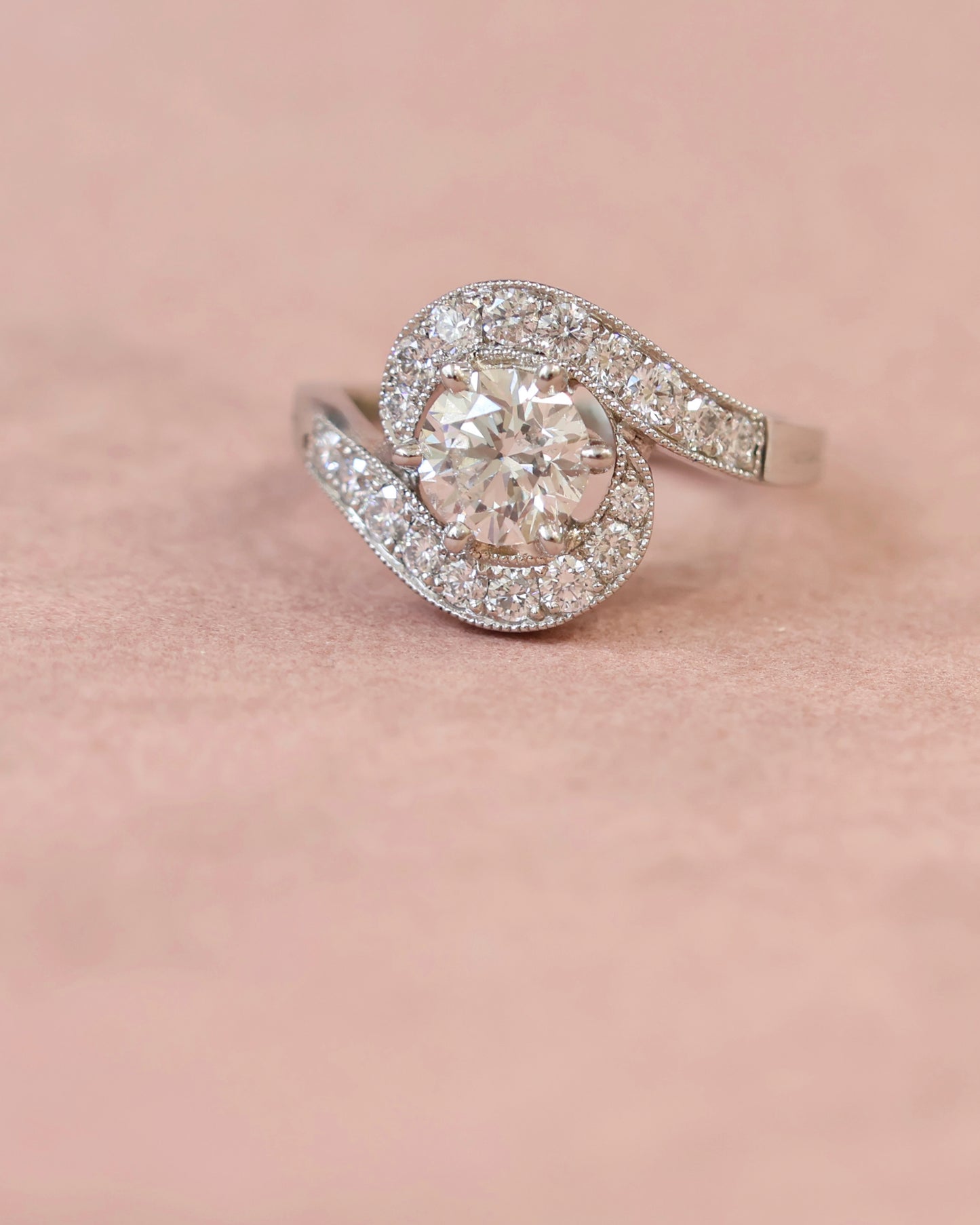 Bague Tourbillon diamant - Platine
