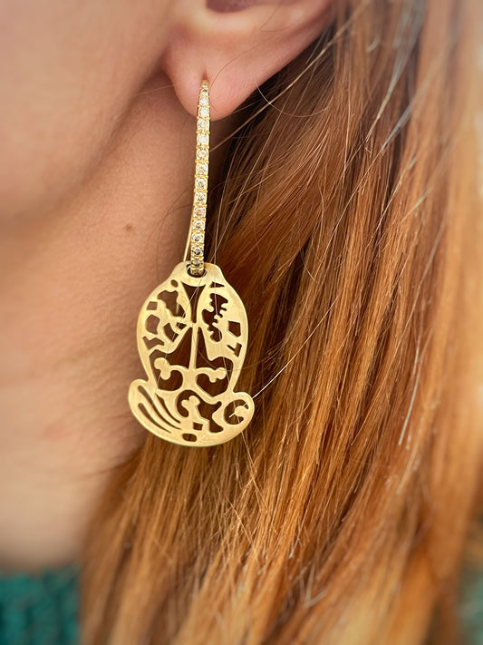 Boucles d'oreilles collection Ming Pomellato or rose 18K