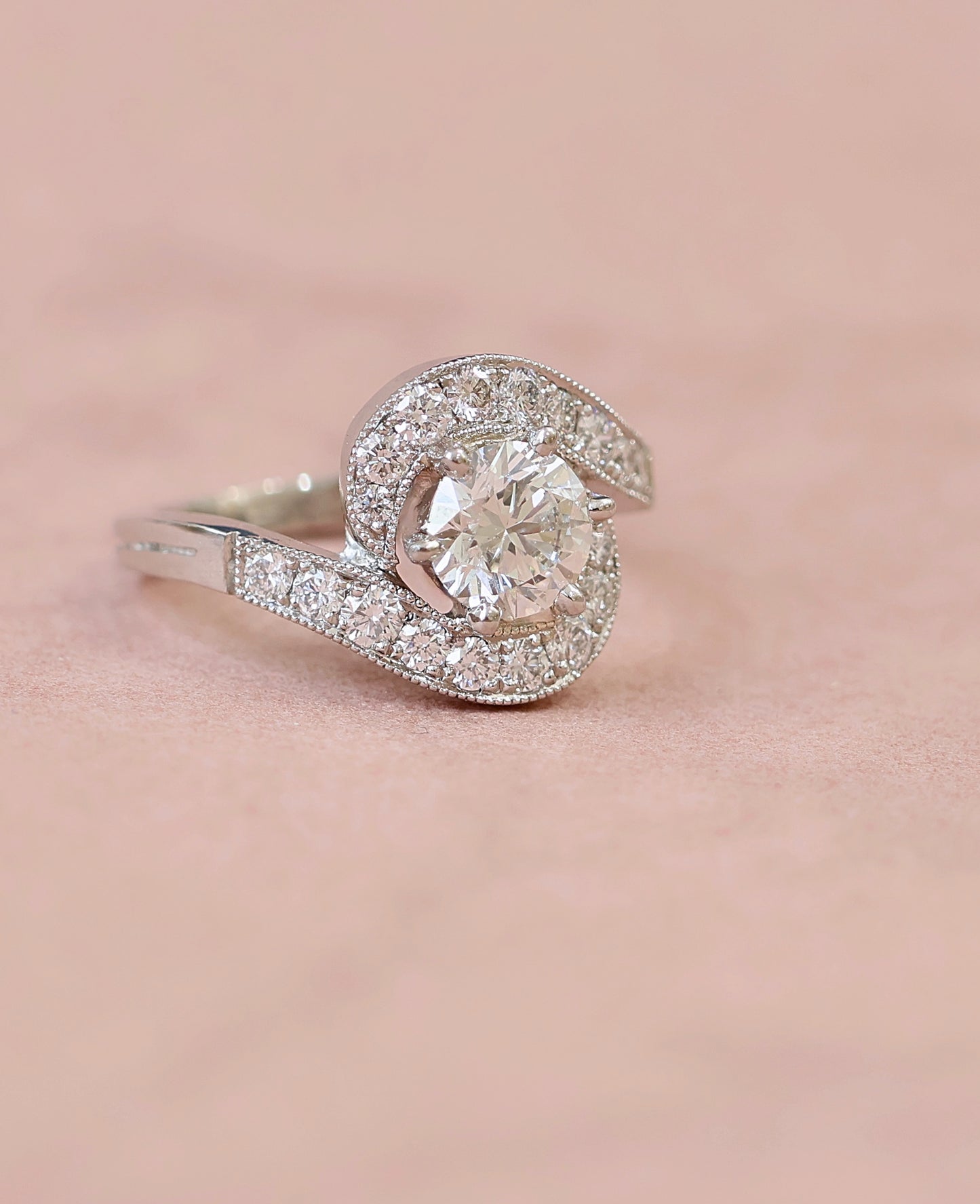 Bague Tourbillon diamant - Platine