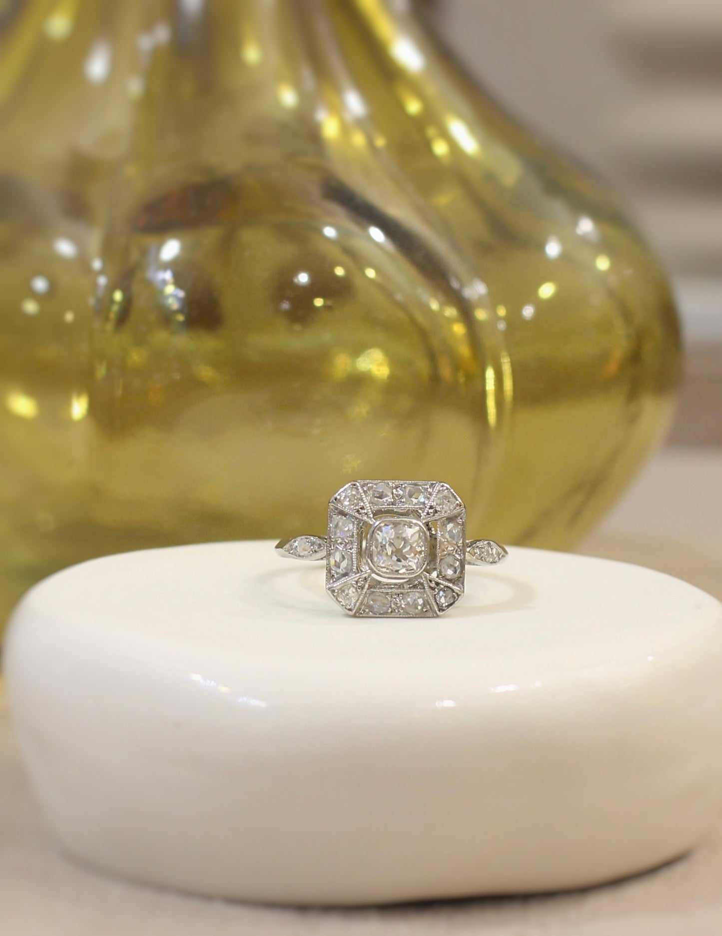 bgue art déco vers 1920-platine et diamants