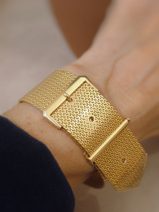 bracelet ceinture des années 60 en or jaune 18k